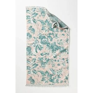 Anthropologie Eugenie Cotton Woven Floral Hand Towel Rose Tyrie Blush NWT 30x16